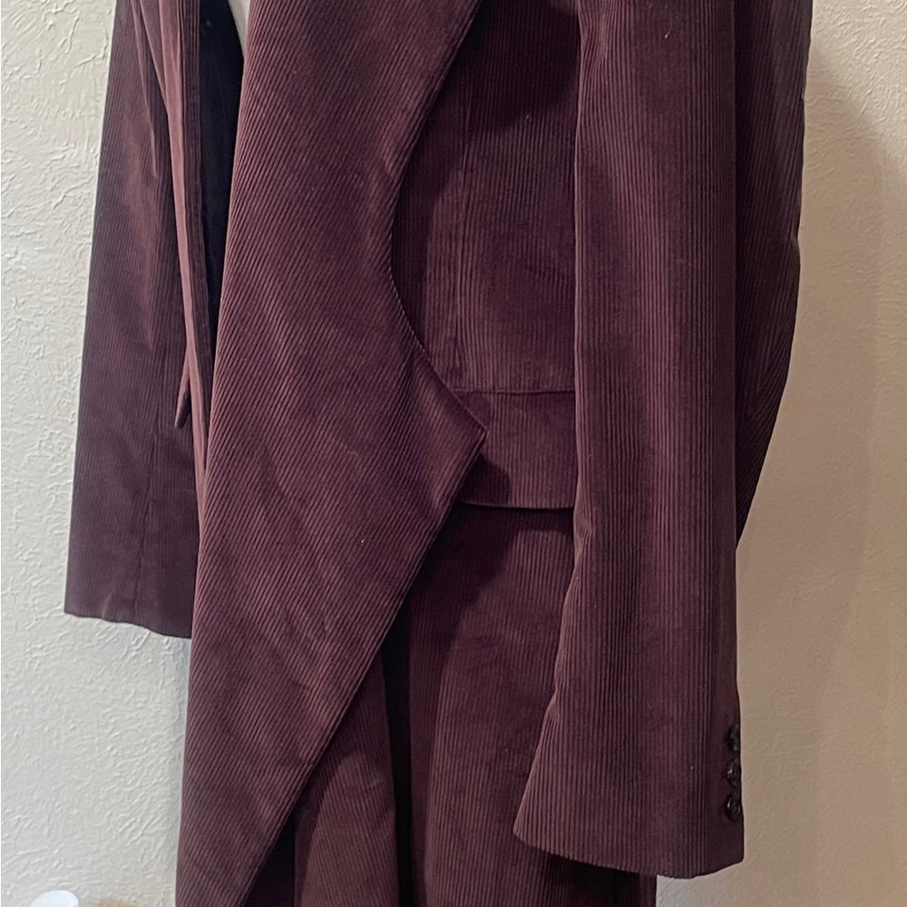 Comme des Garcons Deep Brown Corduroy Asymmetric floor length Men’s Coat